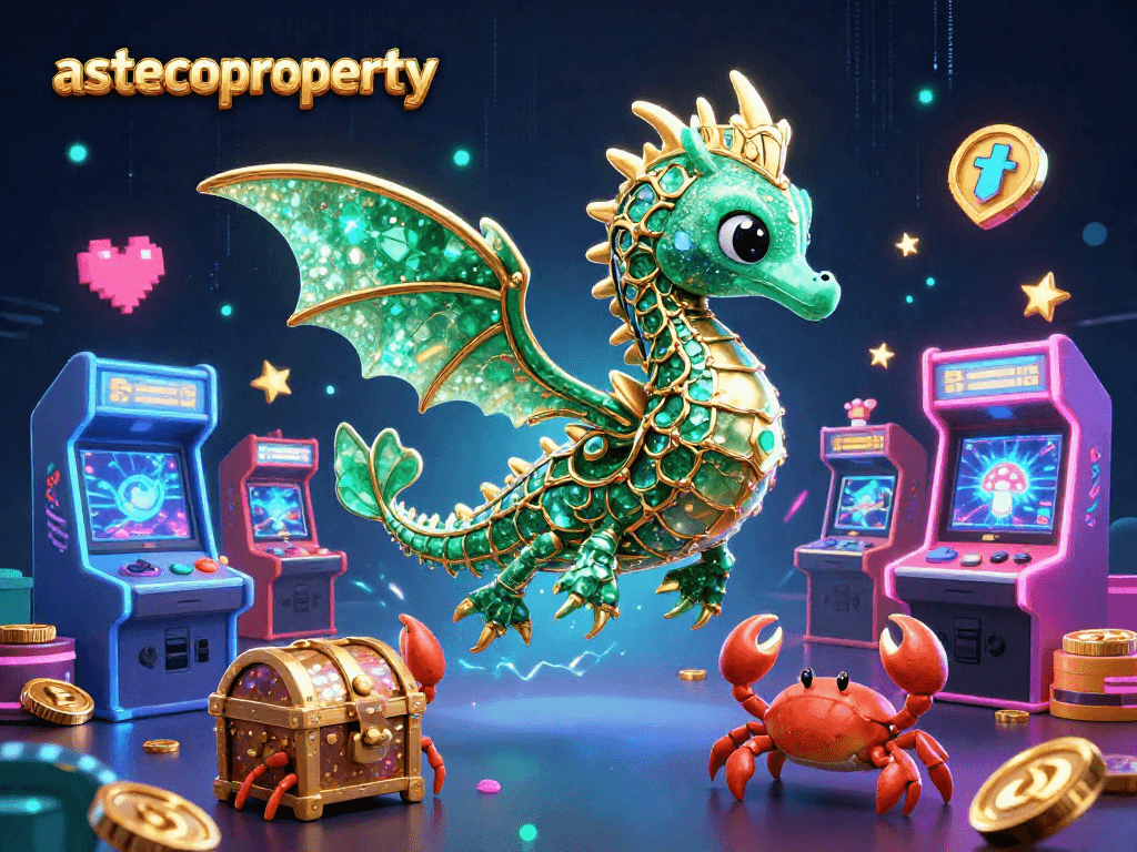 Experience the thrill of astecoproperty with an elaborate 3D sea dragon arcade battle scene.