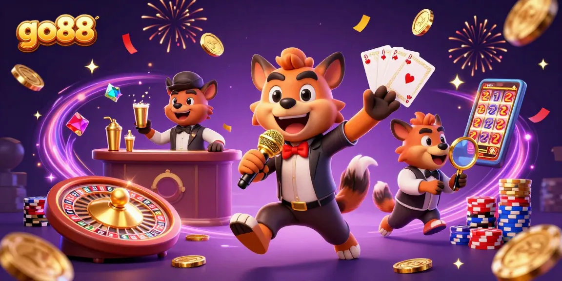 Experience thrilling wins at go88 with hyenas in a vibrant casino scene full of action.