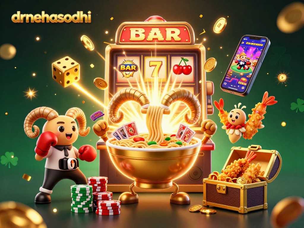 Experience thrilling casino action with drnehasodhi's vibrant illustrated slot game scene packed with excitement.