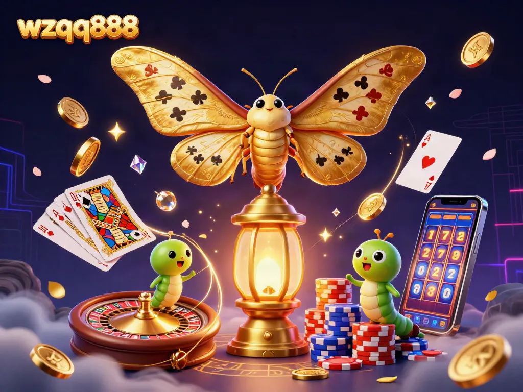 Experience exhilarating casino adventures with wzqq888 featuring colorful poker chips and a spinning roulette wheel.