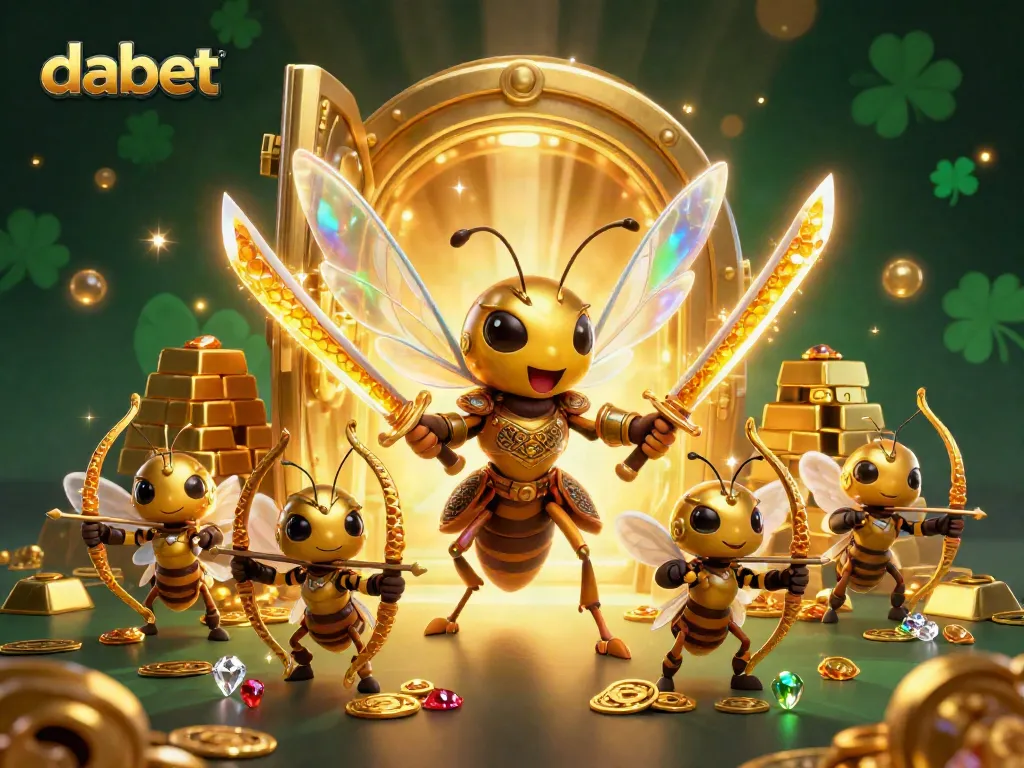 Dabet's engaging 3D illustration showcases a vibrant scene filled with dynamic gaming elements and excitement.