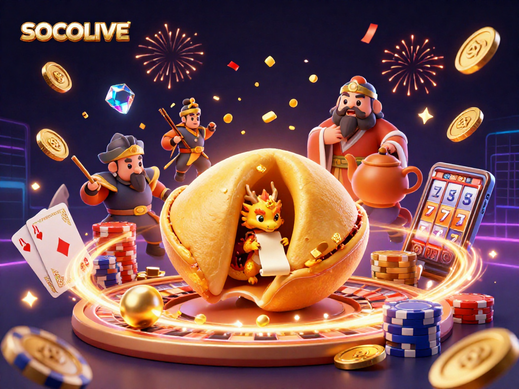 SOCOLIVE enhances the gambling experience with golden fortunes and vibrant casino elements