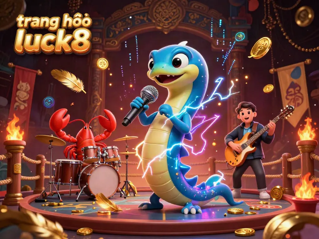 Experience excitement at trang chủ luck8 with vibrant characters performing in a dazzling underwater casino.