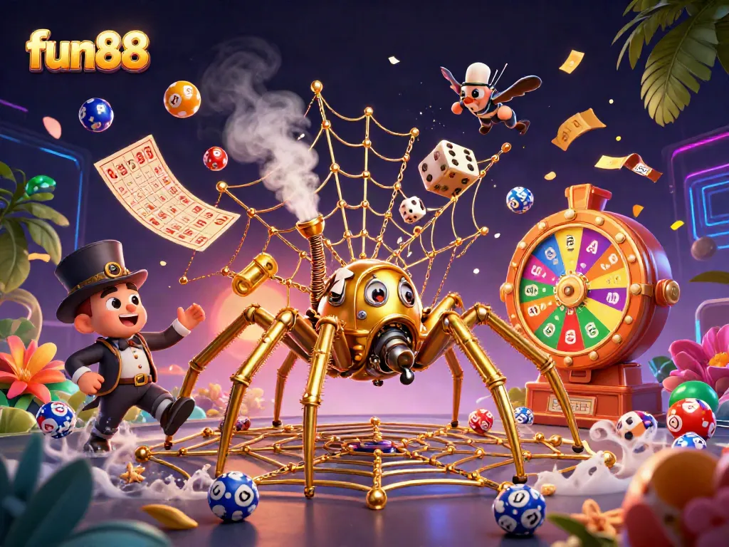 Engage with fun88 through this dynamic illustration featuring an imaginative casino scene.