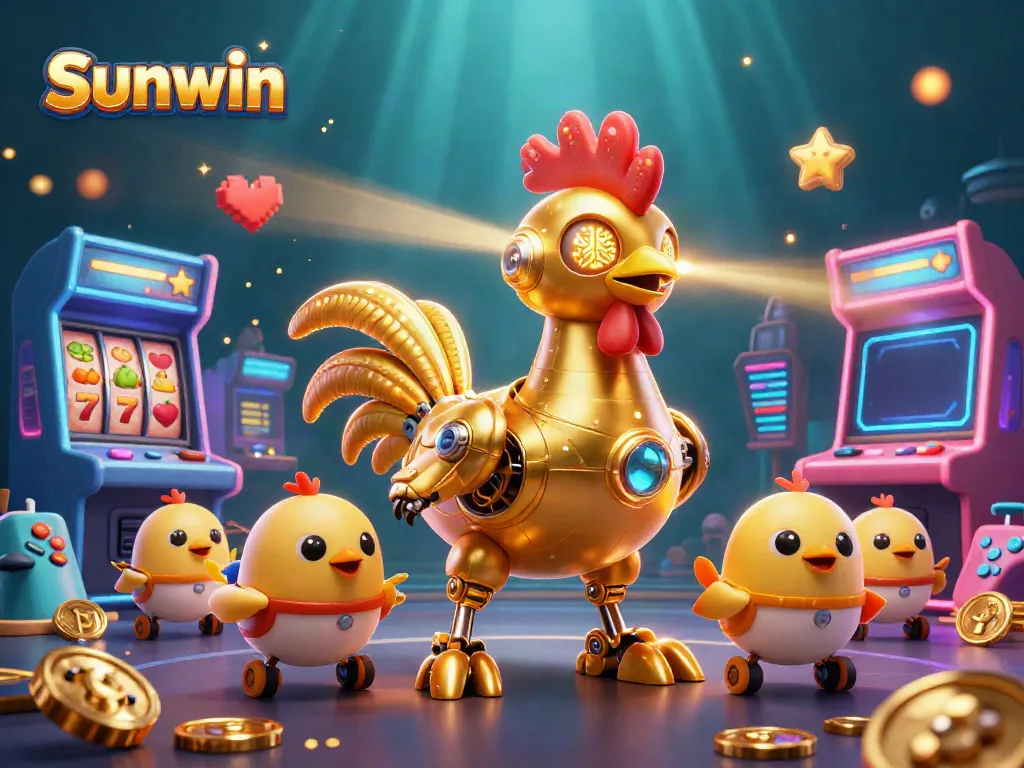 Experience the thrilling gameplay of Sunwin with energetic characters and vibrant casino elements.