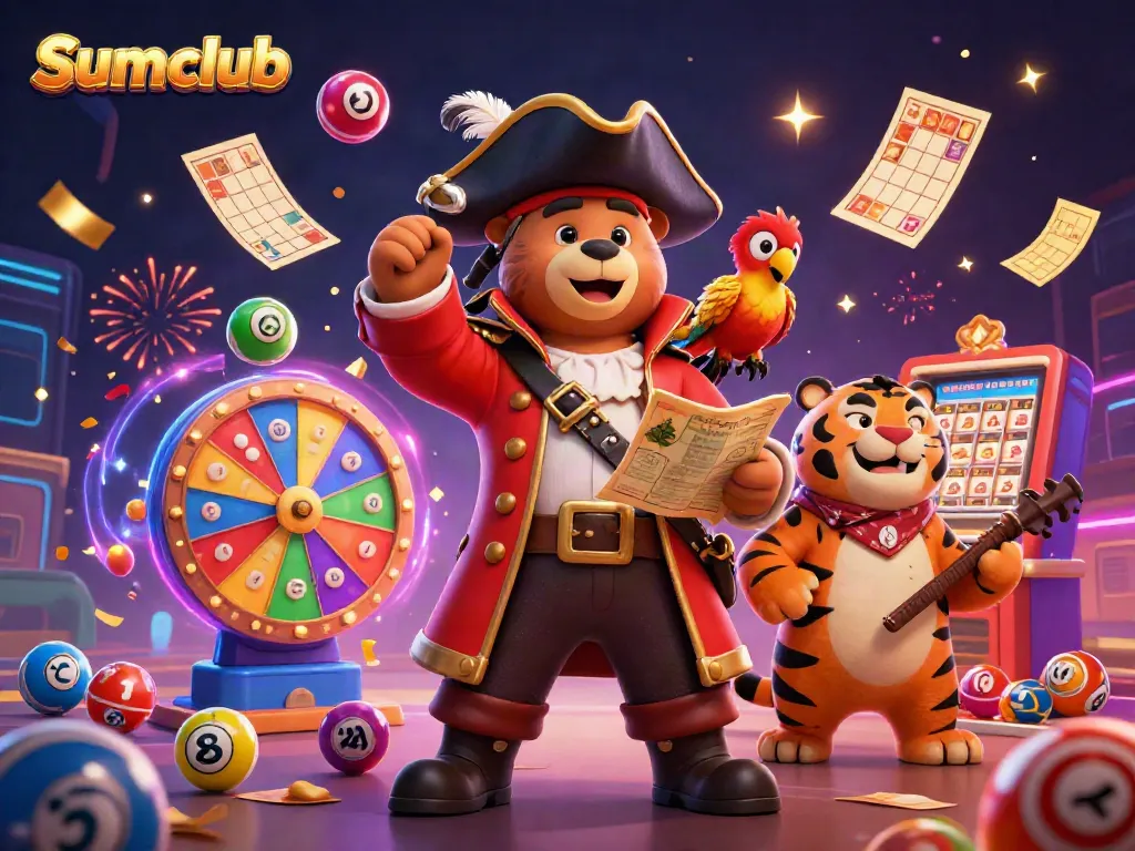 Experience thrilling games with Sumclub as the pirate captain leads the adventure!