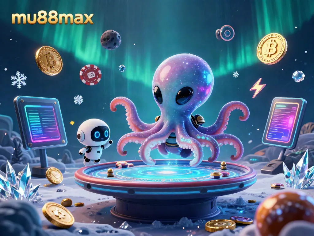 Experience thrilling gameplay at mu88max with an alien octopus and high-tech casino elements.