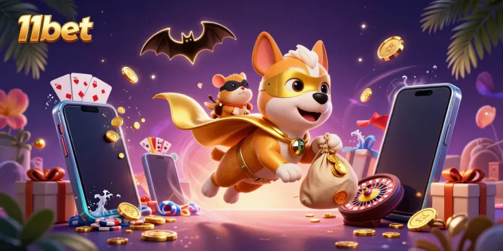 Experience thrilling wins with 11bet in a vibrant casino adventure featuring superheroes.